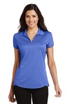 Port Authority L576 Ladies Trace Heather Polo Front Thumbnail