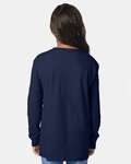 comfortwash by hanes cwbhgdh275 garment dyed youth long sleeve t-shirt Back Thumbnail