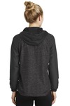 Sport-Tek LST40 Ladies Heather Colorblock Raglan Hooded Wind Jacket Back Thumbnail