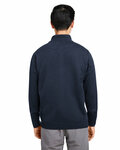 harriton m421 unisex pilbloc™ quarter-zip sweater Back Thumbnail