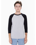 american apparel bb453w poly-cotton 3/4-sleeve raglan t-shirt Front Thumbnail