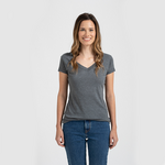 Tultex 0244TC Ladies' V Neck Blend Tee Front Thumbnail