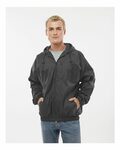 burnside 9728 men's nylon hooded coaches jacket Front Thumbnail