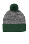 Sport-Tek STC41 Heather Pom Pom Beanie Front Thumbnail