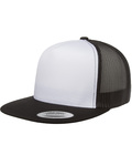 yupoong 6006w adult classic trucker with white front panel cap Front Thumbnail