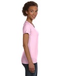 LAT 3507 Ladies' V-Neck Fine Jersey T-Shirt Side Thumbnail