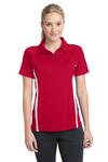 sport-tek lst685 ladies posicharge ® micro-mesh colorblock polo Front Thumbnail