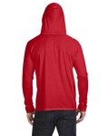 Anvil by Gildan 987AN Cotton Long Sleeve Hooded T-Shirt Back Thumbnail