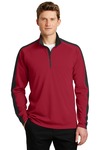 sport-tek st861 sport-wick ® textured colorblock 1/4-zip pullover Front Thumbnail