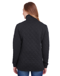 j america ja8891 ladies' quilted snap pullover Back Thumbnail