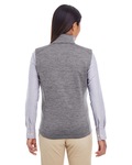 devon & jones dg797w ladies' newbury mélange fleece vest Back Thumbnail