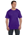 hanes 5190p beefy-t ® - 100% cotton t-shirt with pocket Side Thumbnail