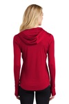 sport-tek lst358 ladies posicharge ® competitor ™ hooded pullover Back Thumbnail