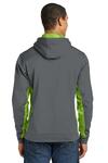 sport-tek st239 sport-wick ® camohex fleece colorblock hooded pullover Back Thumbnail