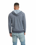 Next Level 9600 Adult Denim Fleece Full-Zip Hoody Back Thumbnail