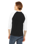 Bella + Canvas 3200 Unisex 3/4-Sleeve Baseball T-Shirt Back Thumbnail