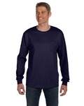 Hanes 5596 Men's Authentic-T Long-Sleeve Pocket T-Shirt Front Thumbnail
