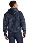 champion tds101 reverse weave ® scrunch-dye tie-dye hooded sweatshirt Back Thumbnail