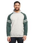Jerzees 97CR Unisex NuBlend Varsity Color-Block Hooded Sweatshirt Front Thumbnail