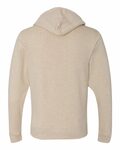J America JA8872 Adult Triblend Full-Zip Fleece Hooded Sweatshirt Back Thumbnail
