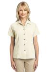 port authority l536 ladies patterned easy care camp shirt Front Thumbnail