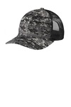 port authority c114 digi camo snapback trucker cap Front Thumbnail