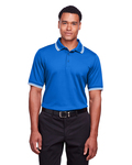 Devon & Jones DG20C Men's CrownLux Performance™ Plaited Tipped Polo Side Thumbnail