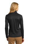 port authority l805 ladies vertical texture full-zip jacket Back Thumbnail