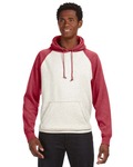 J America JA8885 Adult Vintage Heather Pullover Hood Front Thumbnail