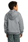 port & company pc90yzh youth core fleece full-zip hooded sweatshirt Back Thumbnail