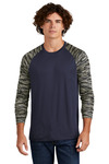 Sport-Tek ST376LS Drift Camo Colorblock Long Sleeve Tee Front Thumbnail
