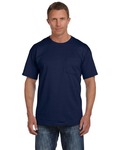 fruit of the loom 3931p adult 5 oz. hd cotton™ pocket t-shirt Front Thumbnail