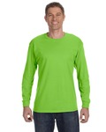 hanes 5586 authentic-t ® 100% cotton long sleeve t-shirt Front Thumbnail