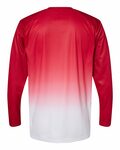 badger sport 4204 ombre l/s tee Back Thumbnail