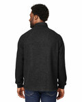 north end ne713 men's aura sweater fleece quarter-zip Back Thumbnail