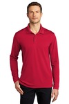 port authority k110ls dry zone ® uv micro-mesh long sleeve polo Front Thumbnail