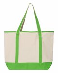 q-tees q1500 34.6l large canvas deluxe tote Back Thumbnail