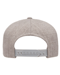 Yupoong YP5089 Adult 5-Panel Structured Flat Visor Classic Snapback Cap Back Thumbnail