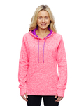 j america ja8616 ladies' cosmic contrast fleece hood Side Thumbnail