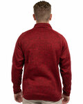 Burnside B3901 Men's Sweater Knit Jacket Back Thumbnail