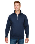 bayside ba920 unisex 9.5 oz., 80/20 quarter-zip pullover sweatshirt Front Thumbnail