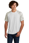 sport-tek st376 drift camo colorblock tee Front Thumbnail