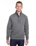 j america ja8890 adult quilted snap pullover Back Thumbnail