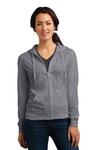 district dt2100 women's fitted jersey full-zip hoodie Front Thumbnail