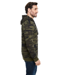 Burnside B8615 Men's  French Terry Full-Zip Hooded Sweatshirt Side Thumbnail