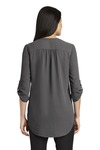 port authority lw701 ladies 3/4-sleeve tunic blouse Back Thumbnail