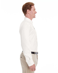 harriton m581t men's  tall foundation 100% cotton long-sleeve twill shirt with teflon™ Side Thumbnail