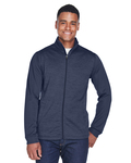 Devon & Jones DG796 Men's Newbury Colorblock Mélange Fleece Full-Zip Front Thumbnail