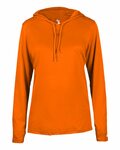 Badger Sport 4165 B Core L/S Women's Hood Tee Front Thumbnail