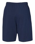russell athletic 25843m essential jersey cotton 10" shorts with pockets Back Thumbnail